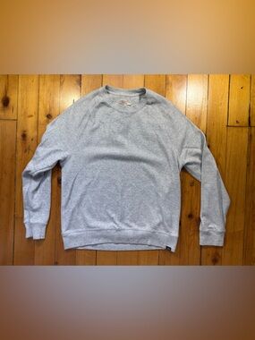 Faherty Movement Grey Crewneck Sweater / Long Sleeve Shirt Medium, Cotton Blend